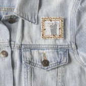 Elegant Butterfly Square Button (In situ)