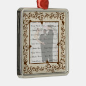 Elegant Butterfly Square Silver Ornament (Rechts)