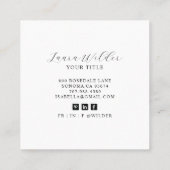 Elegant Butterfly Sun Contactkaartje (Achterkant)