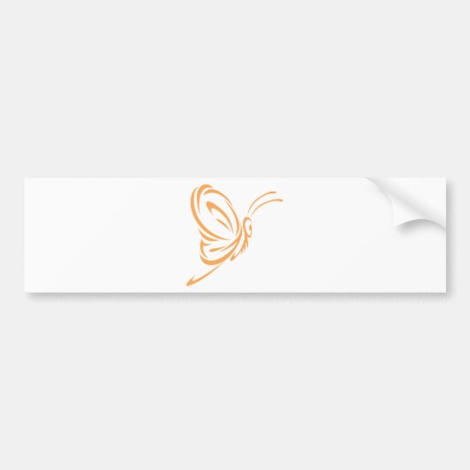Elegant Butterfly Tattoo Style Bumpersticker (Voorkant)
