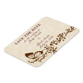 Elegant Butterfly Wedding Save the Date Magnet Magneet (Linkerzijde)
