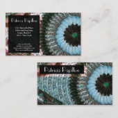 Elegant Butterfly Wing Visitekaartje Aqua Art Deco (Voorkant / Achterkant)