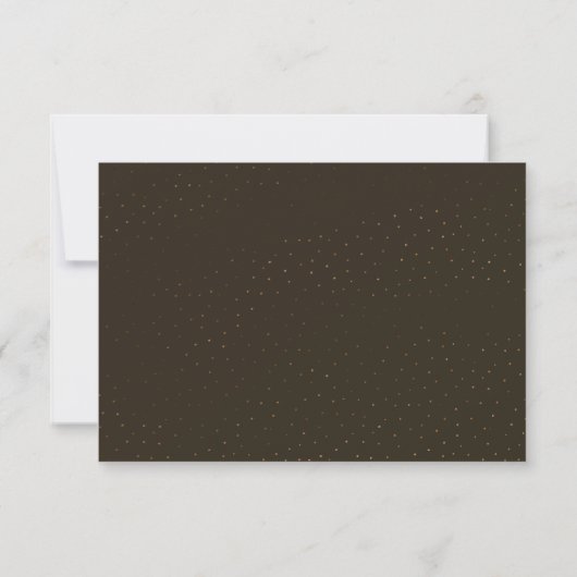 Elégant cacao et blanc avec Dots carte RSVP (Dos)