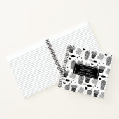 Elegant Cactus Pattern Personalized Garden Journal Notitieboek (Binnen)