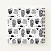 Elegant Cactus Pattern Personalized Garden Journal Notitieboek (Achterkant)