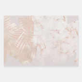 Elégant cadeau de feuille de palme or en marbre (Devant 3)