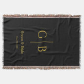 Élégant Cadeau de Mariage Couverture de Jeté Éléga (Devant)