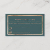 Élégant cadet vert rose or carte VIP membre club (Dos)