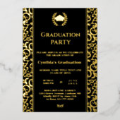 Élégant cadre à huile Invitation de graduation (Recto)