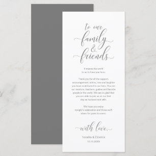 Elégant Cadre Cadre Dîner Carte de remerciements