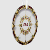 Elégant cadre circulaire doré (devant)