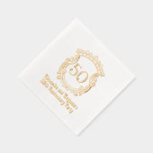 Élégant cadre de crête fleurie #2 fête d'anniversa (Droite)