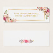 Elégant cadre floral chic or | Insertion du regist (Devant & derrière)