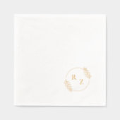 Élégant cadre floral monogramme Mariages & Événeme (Recto)