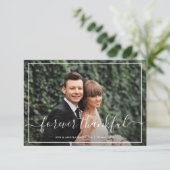 élégant cadre mariage carte de remerciements photo (Debout devant)