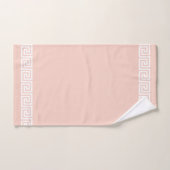 Elégant cadre Motif grec sur rose clair (Serviette à main)