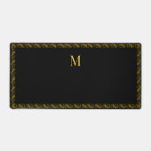 Elégant cadre or et Monogramme sur noir (Recto)