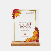 Elégant Cadre Or & Rustique Livre d'Automne (Recto)