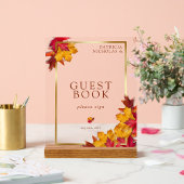 Elégant Cadre Or & Rustique Livre d'Automne