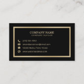 Elégant cadre Or sur Marbre blanc | CARTE DE VISIT (Dos)