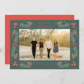 Elégant cadre verdoyant Carte de vacances (Devant / Derrière)