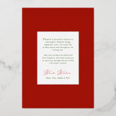 Elégant cadre vert Plaid Noël carte à huile (Verso)