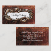 Elégant cadre Vintage Carte de visite Steampunk (Devant / Derrière)