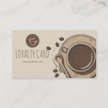 Elegant Café Brown Loyalty Kaart