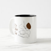 Elégant café Brown temps Mug (Devant gauche)