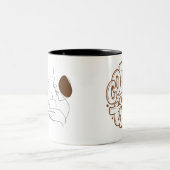 Elégant café Brown temps Mug (Centre)