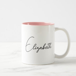 Élégant café classique Mug Votre nom de script