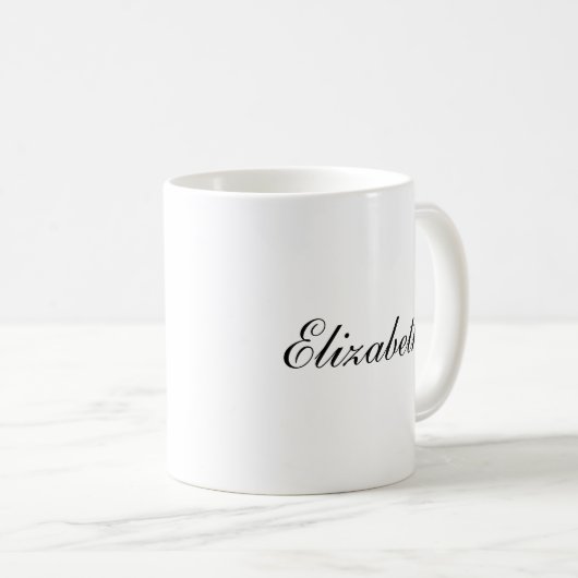 Élégant café Mugs Nom du script Modèle (Devant droit)