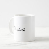 Élégant café Mugs Nom du script Modèle (Devant gauche)