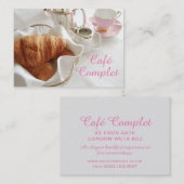Elegant Café Visitekaartje (Voorkant / Achterkant)