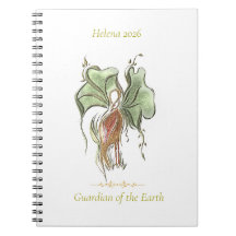 Élégant cahier d'art botanique et d'oiseaux