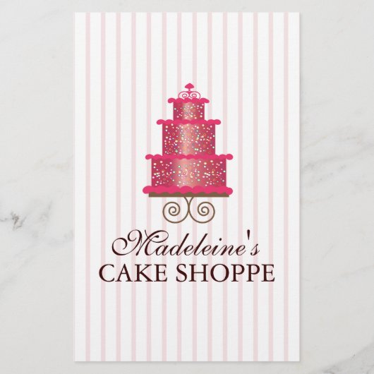 Elegant Cake Custom Bakery Business Flyer (Achterkant)