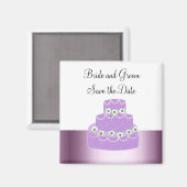 Elegant Cake Save the Date Magneet (Voorkant / Achterkant)
