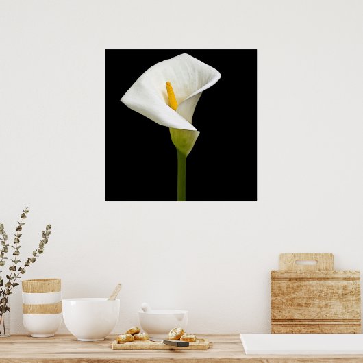 Elegant Cala Lily Poster (Keuken)