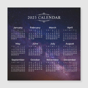 Élégant Calendrier 2023 sur Voie Lactée   Carte ma