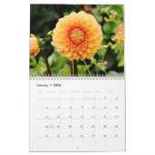 Élégant calendrier botanique coloré Dahlias (Jan 2026)