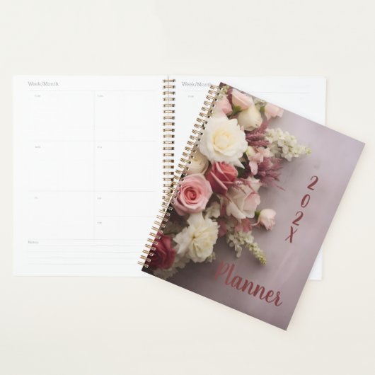 Élégant calendrier du bouquet de roses (Devant avec enveloppe)