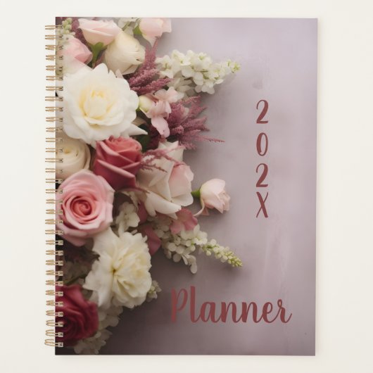 Élégant calendrier du bouquet de roses (Devant)