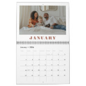 Élégant calendrier photo multi-famille (Jan 2026)