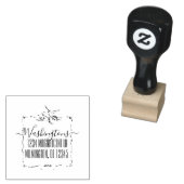 Elegant Caligrafie Script familie retour adres Rubberstempel (Gestempeld)