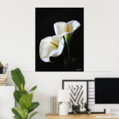 Elegant Calla Lily Flowers 13 Poster (Thuiskantoor)