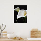 Elegant Calla Lily Flowers 16 Poster (Keuken)