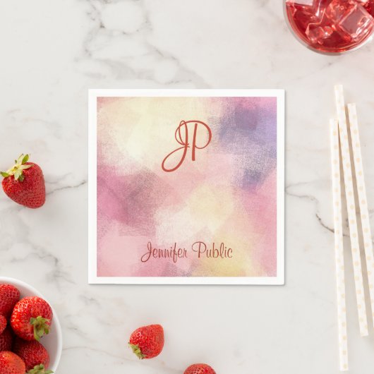 Elegant Calligraded Monogram Moderne Abstracte Kun Servet (Insitu)