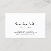 Elegant Calligraded Script Minimalist Sjabloon Visitekaartje (Achterkant)