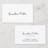 Elegant Calligraded Script Minimalist Sjabloon Visitekaartje (Voorkant / Achterkant)