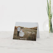 Elegant calligrafie aangepaste bruiloft bedankt vo (Voorkant)